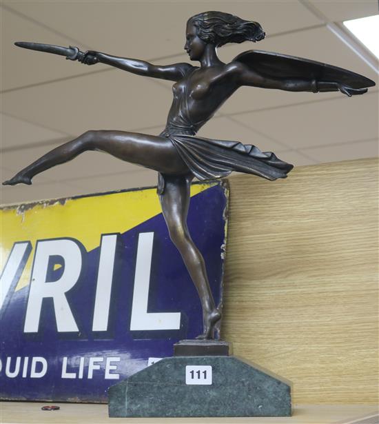 A bronze of an Art Deco style dancer